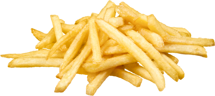 French Fries Isolated on White Background